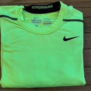Nike Pro Combat Neon Yellow Hyperwarm long sleeve - size S